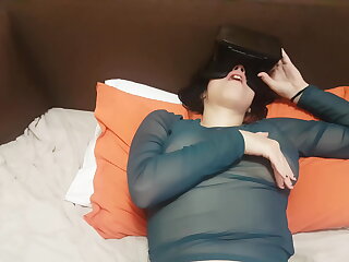 I drill my roommate after she masturbates herself watching a VR porn - Unlimited Ejaculation